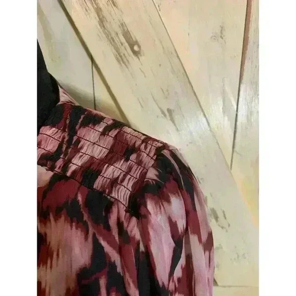 Harlow & Rose Women’s Petite Smocked Ruffled Hem Maxi Dress Petite Large - Picture 10 of 16